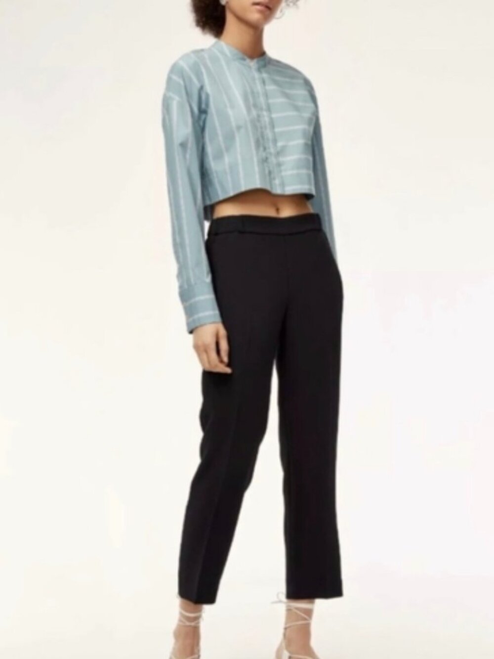 Aritzia Wilfred Darontal Pant Cropped Pull-On Trousers Size 4